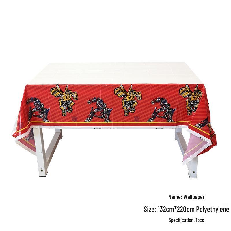 Transformers Bumblebee & Optimus Prime Kids Birthday Party Set: Cups, Plates, Banners, Tablecloth