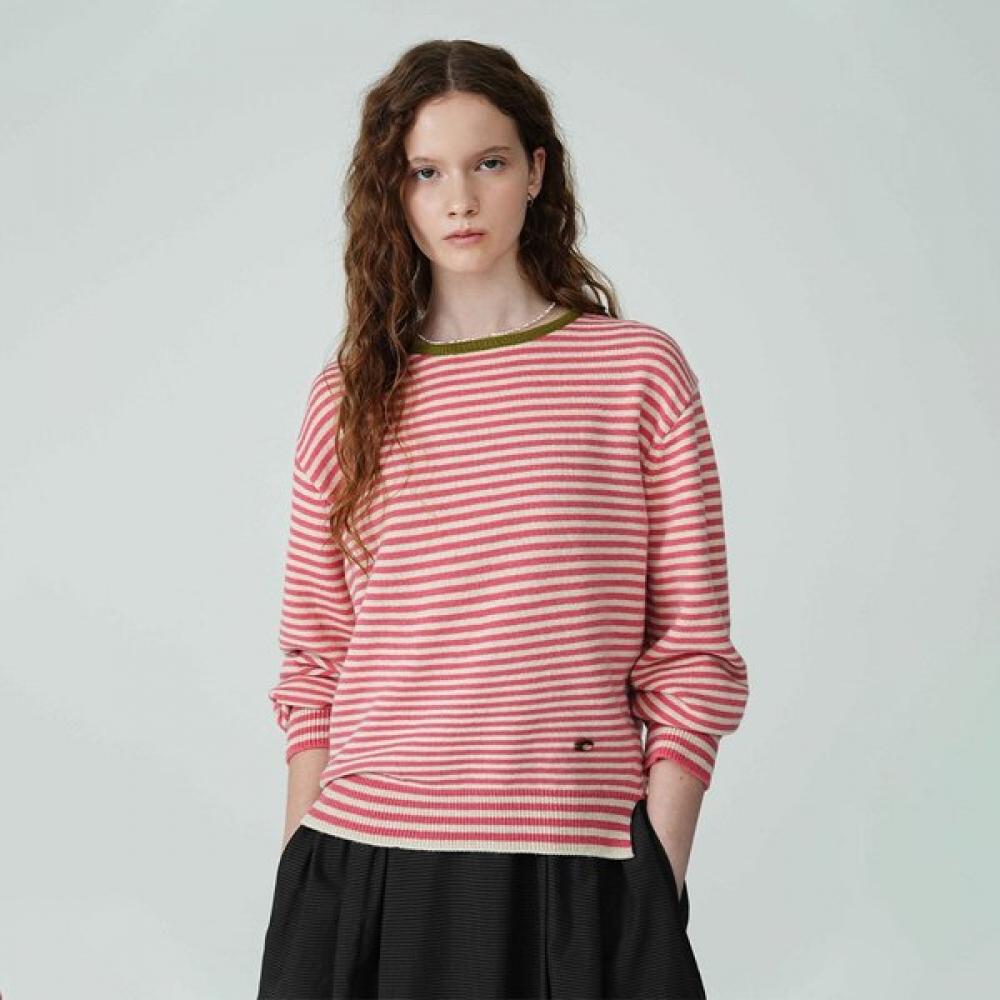 On On Stripe Knit Nek5ap819 PINK STRIPE/S_01