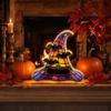 Gothic Halloween Night Light Witch Hat Shaped Decorative Lamp for Holiday Decor