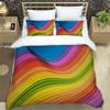 Rainbow Fresh classics Pattern Printing soft and comfortable Complete size Customizable comforter bedding sets
