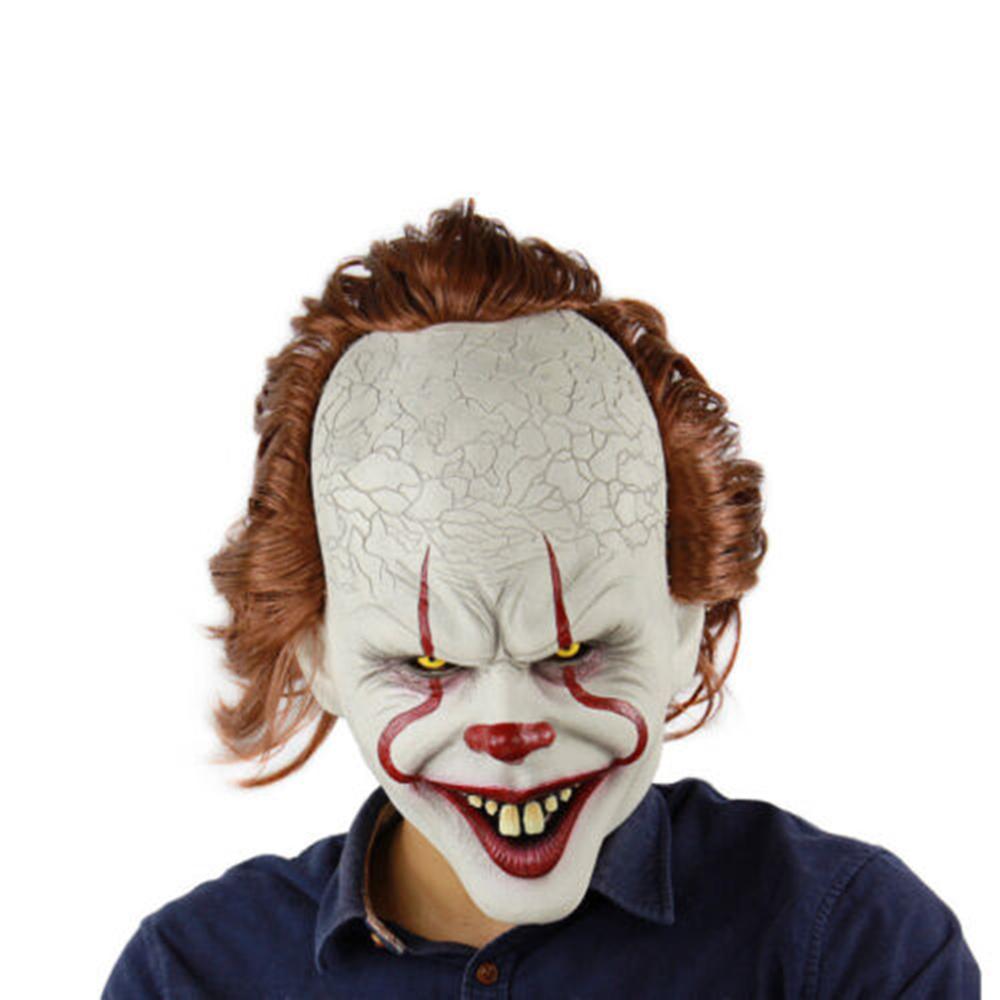 Pennywise Clown Mask Stephen King's IT Halloween Cosplay Full Mask Costume