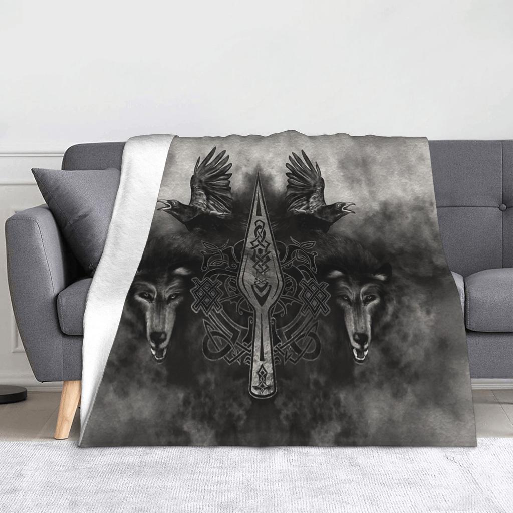 Mjolnir the Hammer of Thor Blanket Flannel Autumn/Winter Viking Breathable Soft Throw Blankets for Bedding Travel Quilt