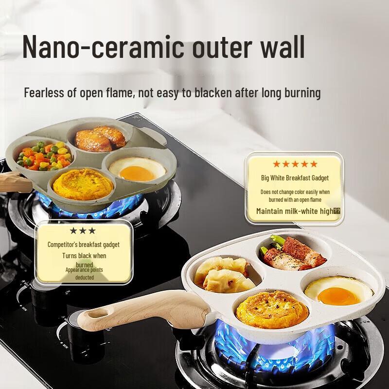 COOKER KING 4-Compartment Non-Stick Breakfast Pan