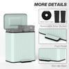 40L Dual Compartment Rubbish Bin, with Soft-Close Lid - Green