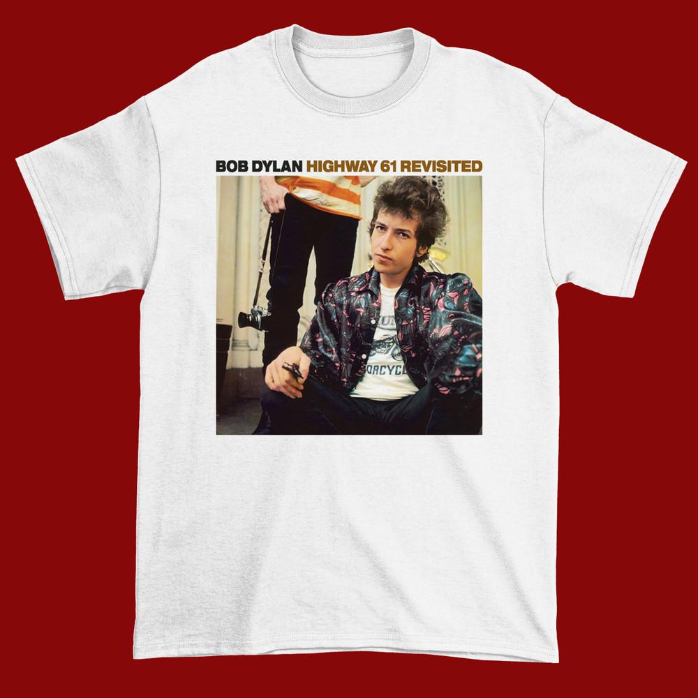 

Боб Дилан Highway 61 Revisited Футболка Белая Мужская Все размеры Футболка ND238 Унисекс Футболка XL