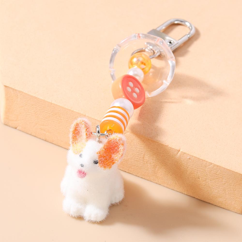 Cute Puppy Dog Keychain 3D Animal Key Ring Pendants for Women Girls Handbag Decor DIY Kid's Jewelry Gift