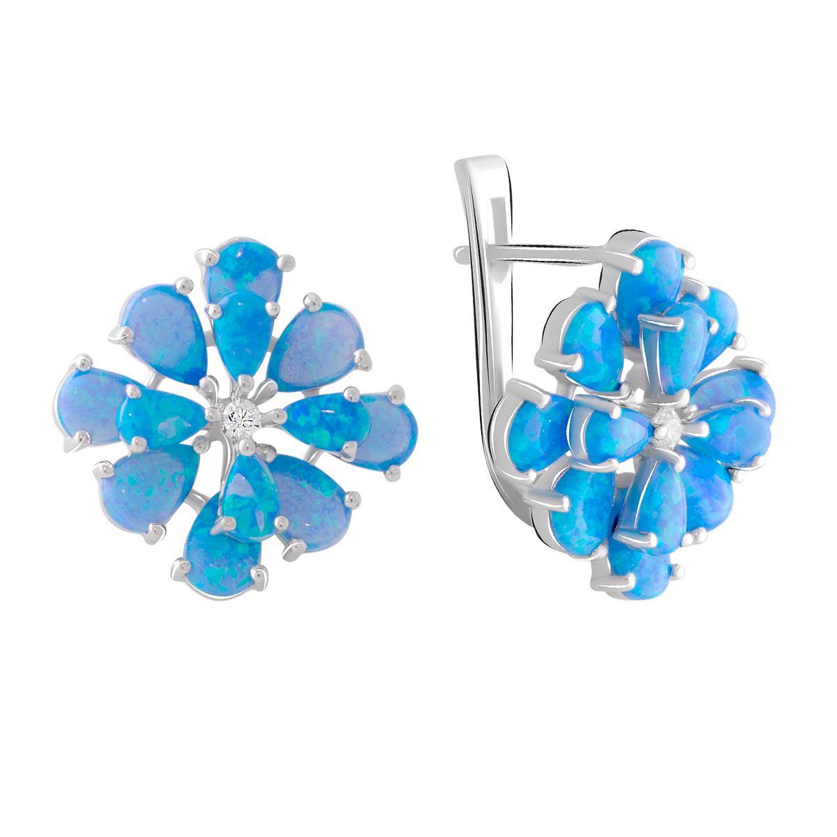 

Срібні сережки з опалом 3.527ct (2028772)