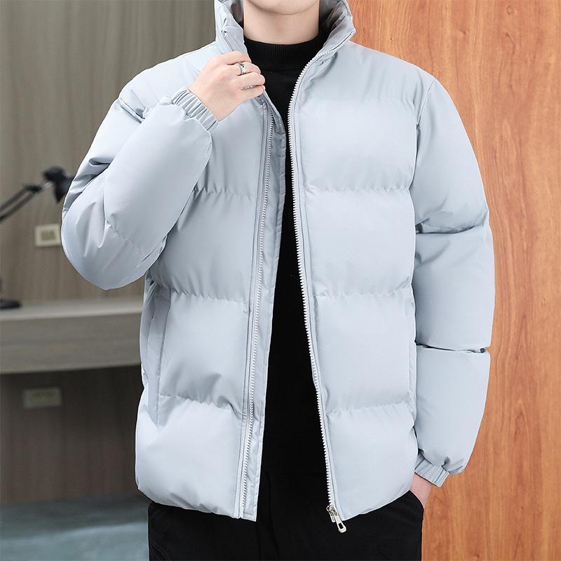 

Men s Winter Stand Collar Cotton Puffer Jacket - Trendy Japanese Couple Style XXL світло-синій колір