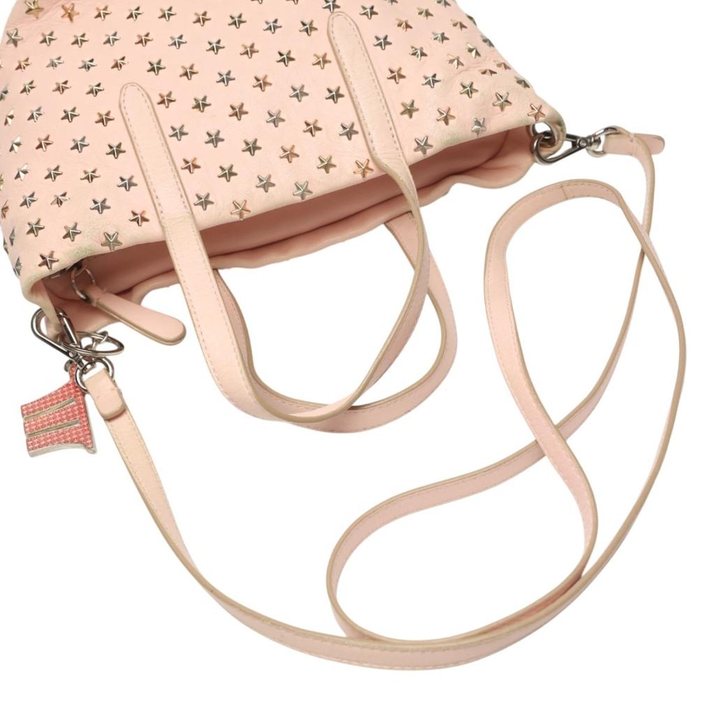 Jimmy Choo 2WAY Bag Handbag Leather Pink Women Used
