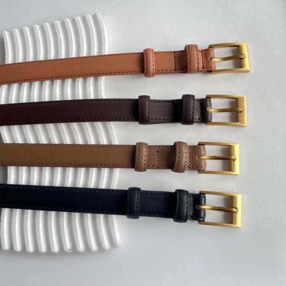 Casual Waist Belt Retro Pin Buckle Waistband Trendy Leather Belt For Women