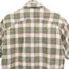 CUSHMAN Check Pattern Short sleeve Linen-like shirt L Green system Men's Used