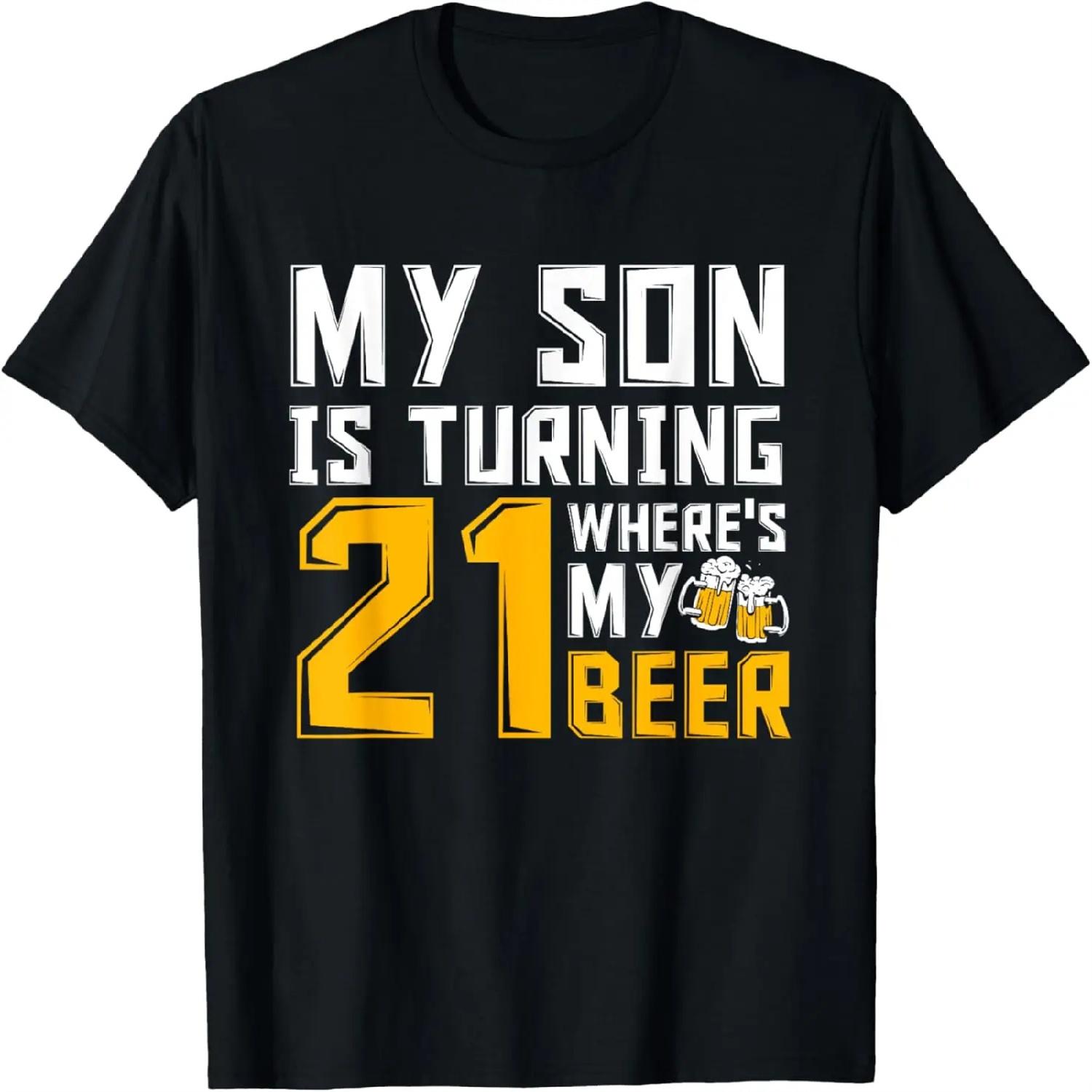 21st Birthday 21 Year Old Son Dad Mom Family Birthday T-Shirt S