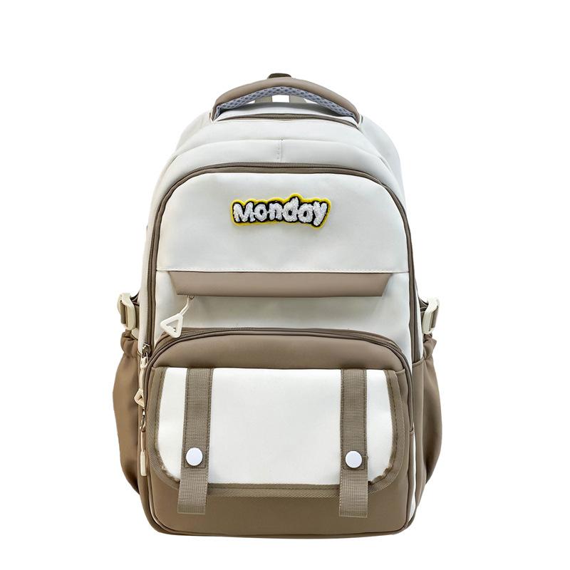 School Bag Female High School Student Retro Large-capacity Backpack Simple Mori Backpack