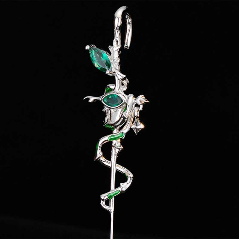 

F.I.N.S Сплав цинка Стерлинговый сплав цинка Тонкие серьги-гвоздики в виде гадюки Женские Ретро Старый Красный циркон Змея Подвесные серьги Мелкий циркон Подарок