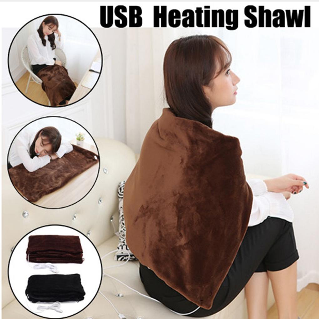 USB Heating Shawl Carbon Fiber Heated Wrap for Office Home Use