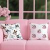 Cartoon French Bulldog Pattern Cushion Cover Reversible Plush Pillow Cover – For car, sofa, bedroom, perfect as a gift.
