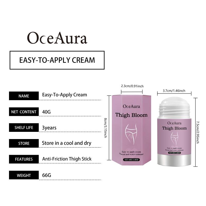 Oceaura Thigh Anti-Chafe Stick Gentle Nourish Protect Leg Skin Refreshing Hydrating Body Care Stick