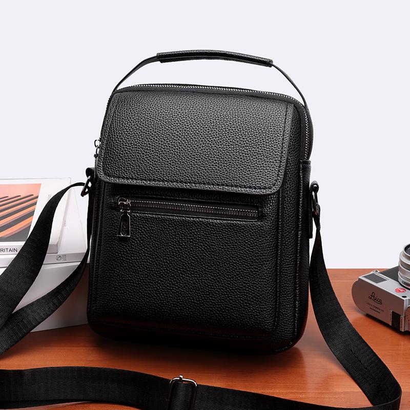 Business Shoulder Bag Men's Crossbody Bag Handbag PU Messenger Bag