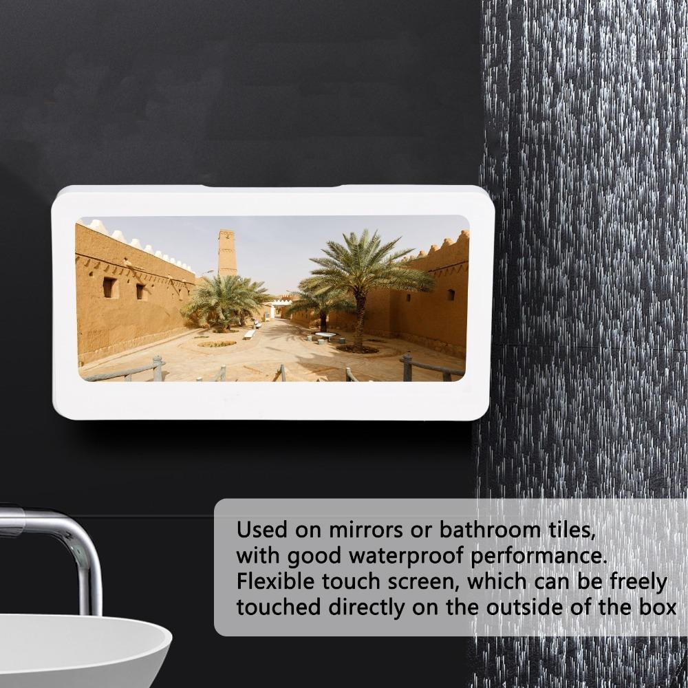 Waterproof Bathroom Tablet Holder Touchable Wall Mount Phone Stand  Shower Use