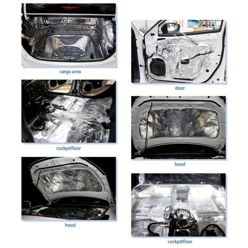 Fireproof Heat Insulation Soundproof Mat 5mm 10mm Square Aluminum Foil Car Soundproof Cotton Car Hood Soundproofing