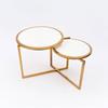 2 Tier Round Table With Marble Top