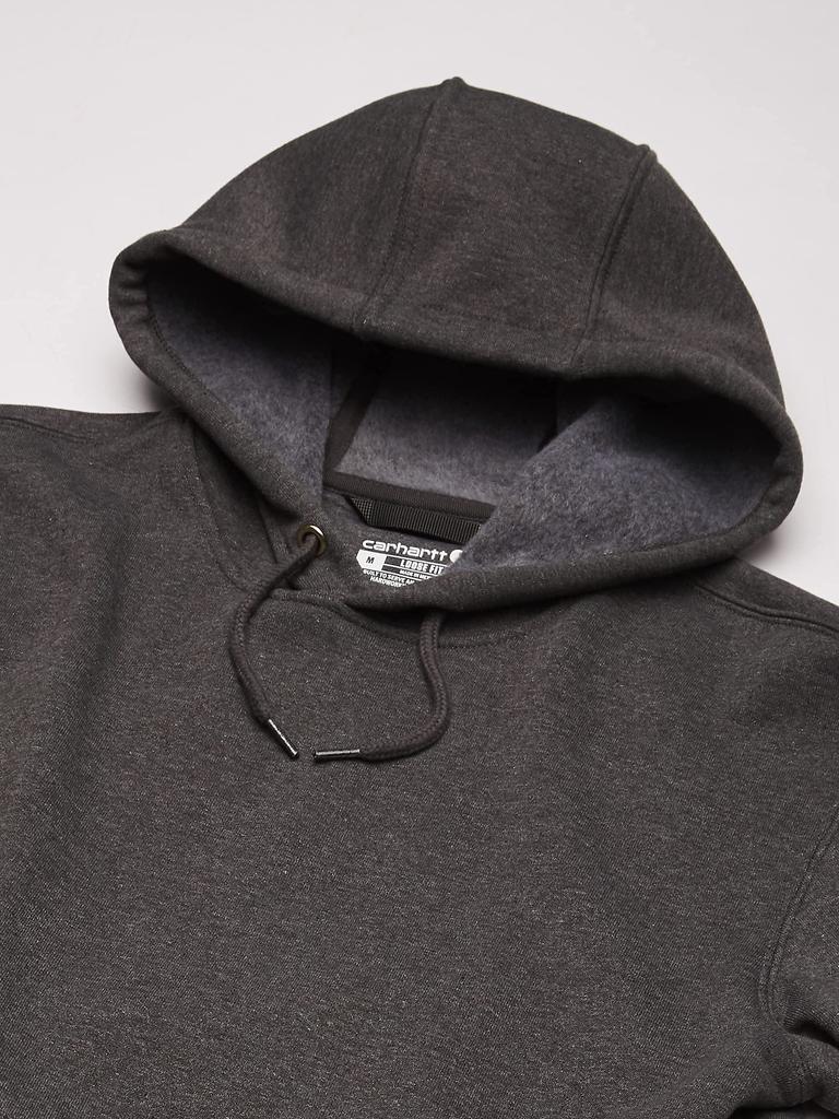 Carhartt Signature Sleeve Logo Midweight Hooded Sweatshirt Carbon Men's B&T K288, Heather, 2X-Large