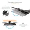 KBTRAYADJ2 Black Keyboard Tray Full Motion Height Adjustable Keyboard Mouse Tray 255mm X 670mm Table Mountable Ergonomic Slider with Wrist Rest Mouse