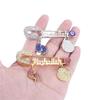 Fashion Ayatul Kursi Zircon Simple Tassel Letter Badge Fashion Jewelry Religious Style Brooch Zinc Zinc Alloy