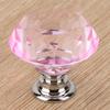 1PCS 30mm   Shape   Glass Pull Handle Cabinet Drawer Door Knob (Transparet)