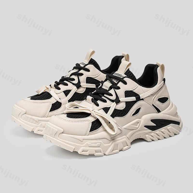 

Men s Fashi Trend Casual Thick Soled N Slip Sports Shoes 2026 Spring New Mesh Breathable Comfortable Low Top Chunky sneakers 44