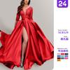 Spring and Summer Women's Clothing Independent Station Lace Sequined Swinging Sexy Long Dress Trailing Banquet Evening Dress
