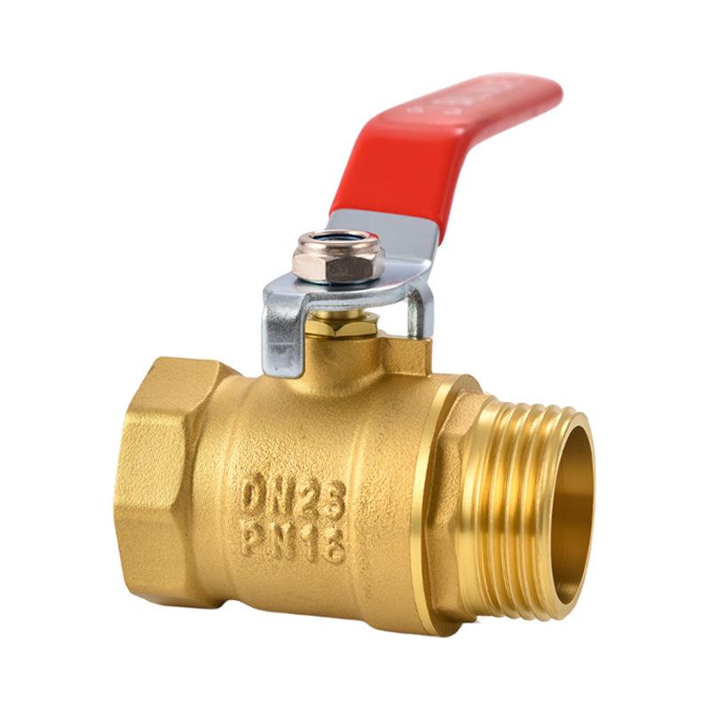 Copper 4-Point Male & Female Thread Ball Valve Switch - High-Pressure Brass Tap Valve