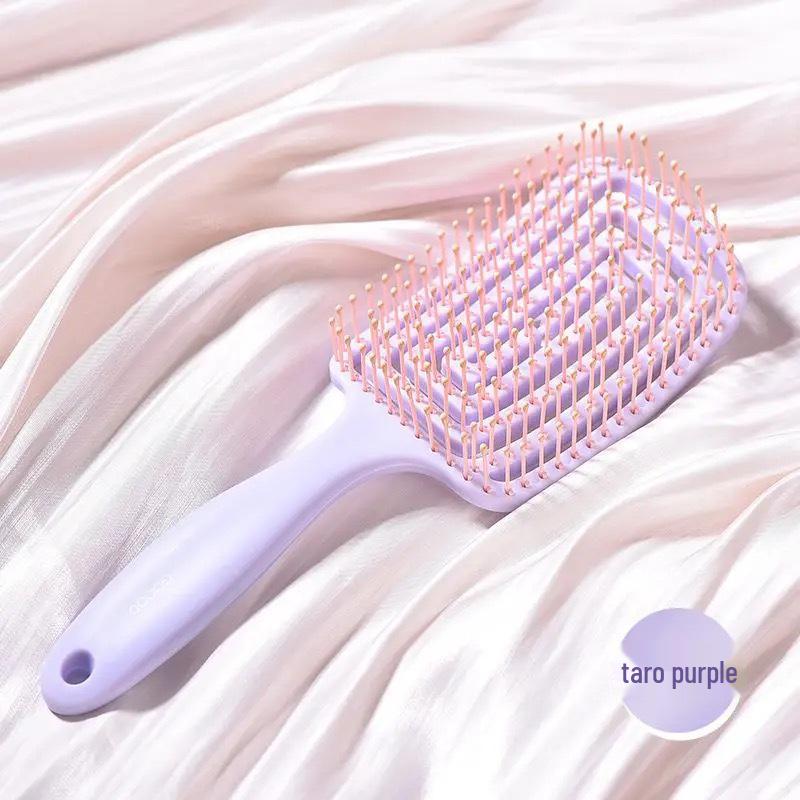 Large Curved Hairbrush with Airbag, Scalp Massage, Men's Fluffy Comb, Curling and Styling Vent Brush.