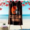 Cleveland Browns Print Beach Towel, Large Soft Quick Dry Towel for Beach Camping Swimming