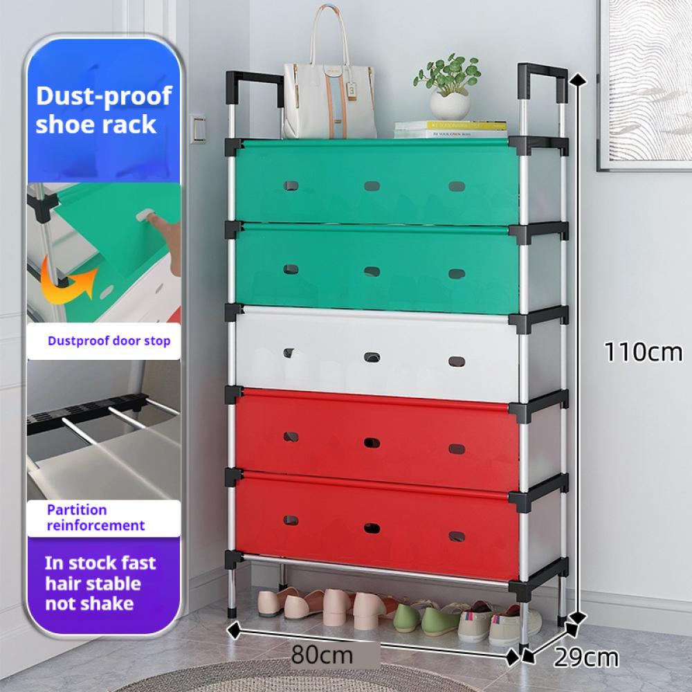 Dustproof Shoe Rack Multi-layer Versatile Space-Saving Easy-to-Assemble Household Indoor Shoe Storage Cabinet for Dormitory