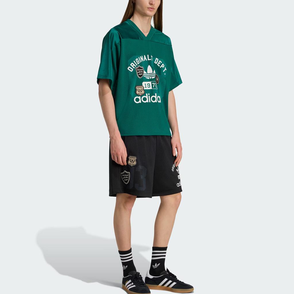 adidas Originals Og Graphic Dept. Maglia Moda Semplice Sport Manica Corta Maglia da Calcio Uomo Top Verde Foresta KD6251