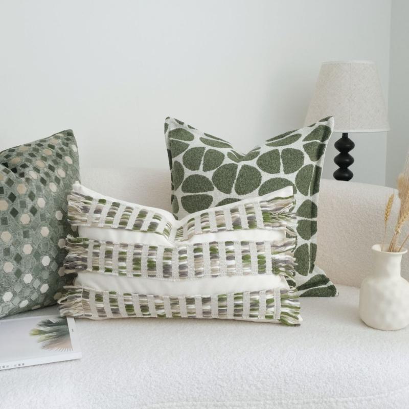30X50/45X45CM Green Throw Pillow Cover Cut Velvet Waist Cushion Cover Decor Home Decorative Pillowcase 2026 New