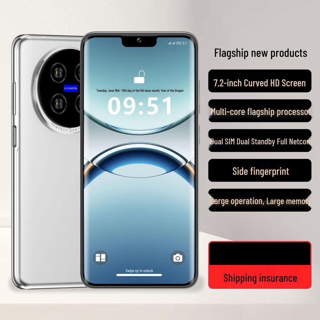 S100 UltraMax Smart 5G Phone: Large Curved HD Screen, Perfect for Gaming & Streaming