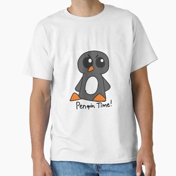 

Penguin Time Классическая футболка Футболка Сделано в США/Австралии Размер S-2XL Унисекс Футболка L
