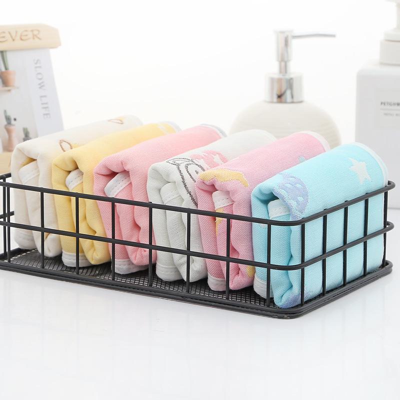 Sechslagige Mullwindel Klasse A Quadratisches Handtuch, Reines Baumwoll-Kleintuch, Weiches und Saugfähiges Baby-Stick-Waschlappen