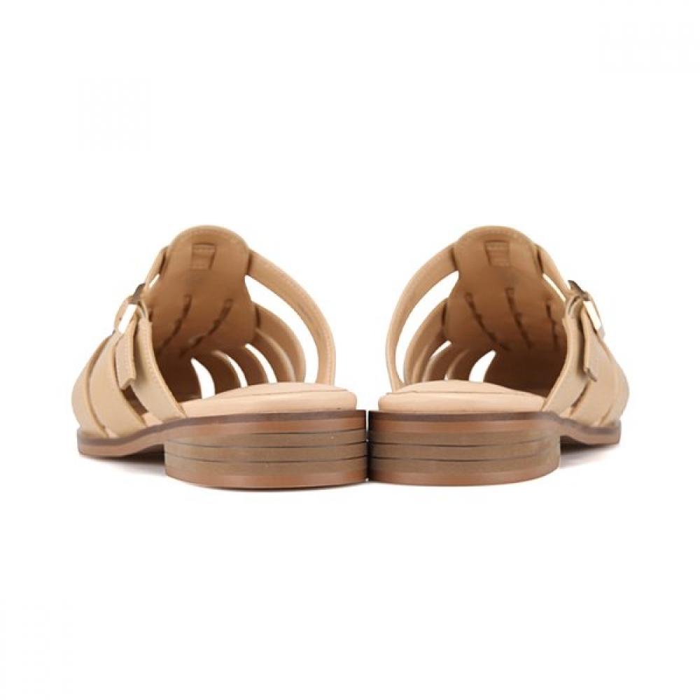 Barbara Leather Fisherman Detail Semi Dress Mule 2cm 3 Colors Bbj181