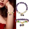 Luxury Crystal Beads Bracelet Hand Jewelry Vintage Beaded Bracelet Zircon Inlay Pendant  Friends