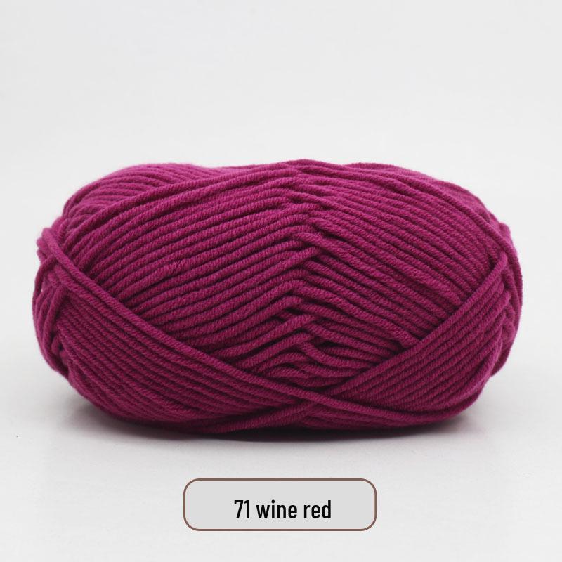 5-Strand Milk Cotton Yarn Scarf & Hand-Knitted Hat Yarn - Baby Soft, Medium Thickness, Free Shipping