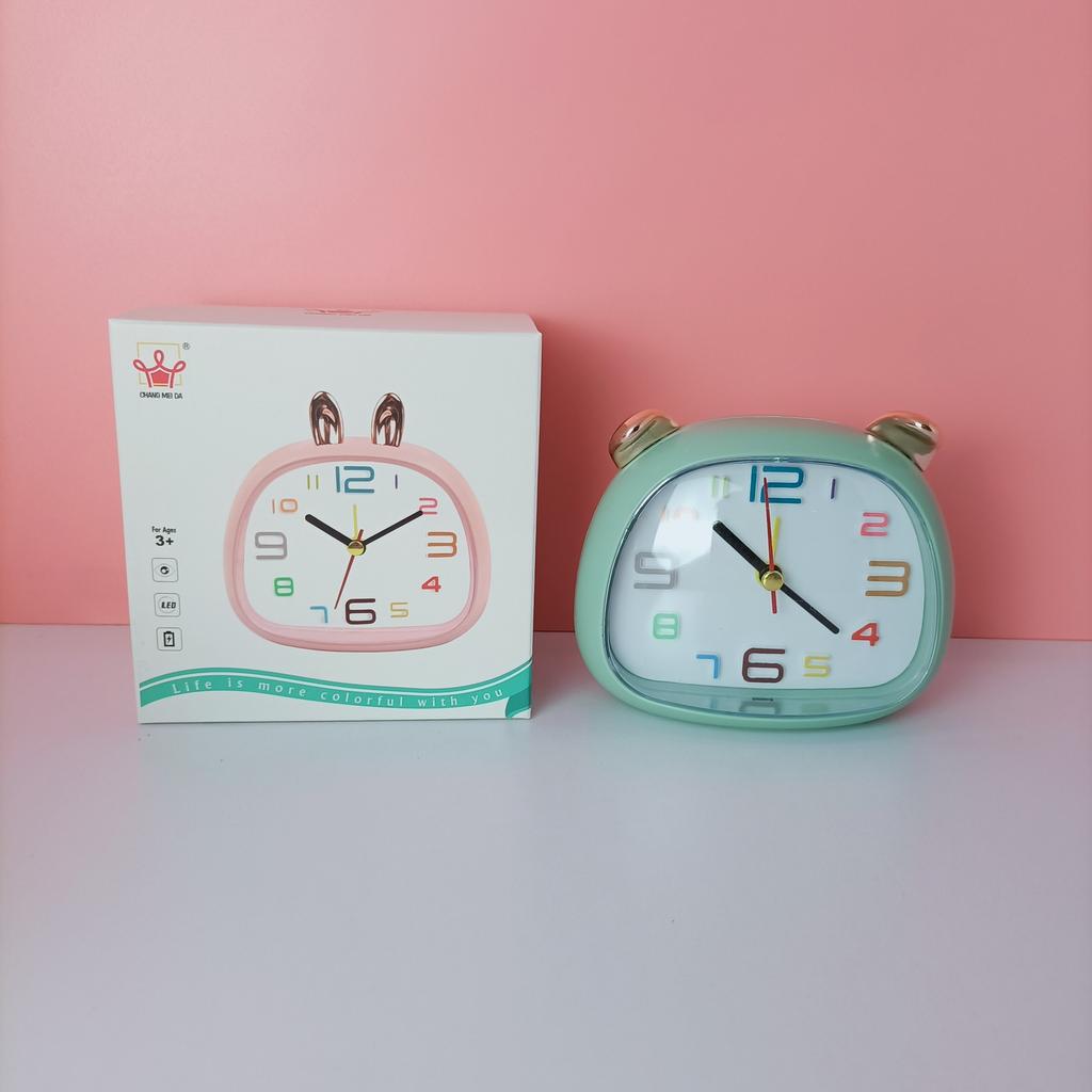 Cute Pig Style Mini Clock Small Fresh Alarm Clock Creative Home Office Desk Clock Desktop Student