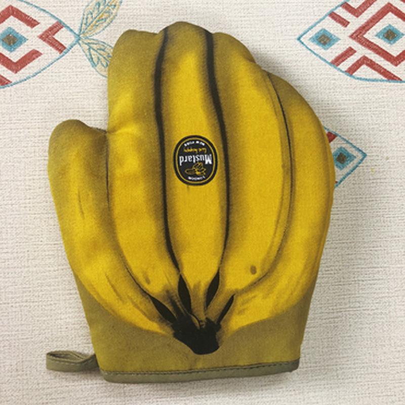 Banana baseball gloves microwave oven heat insulation baking high temperature anti-scalding gloves