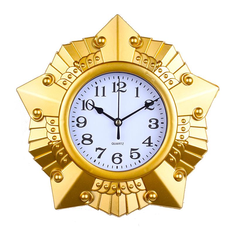 Clock Living Room Simple 25cm Inch Wall Hanging Home Creative Wall Clock Light Luxury Plastic Hanging Watch