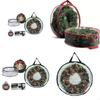 Wreath Protector Christmas Decoration Bag Waterproof PVC Materials Secure Zippered Closure Home Storage Container X3UC