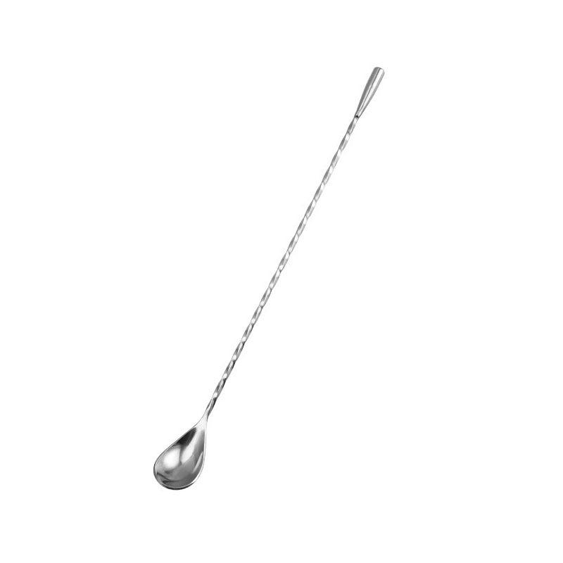 Spiral Pattern Long Handle Mixing Spoon Food Grade Stainless Steel Cocktail Scoop for Home Bar Bartender Drink Making
