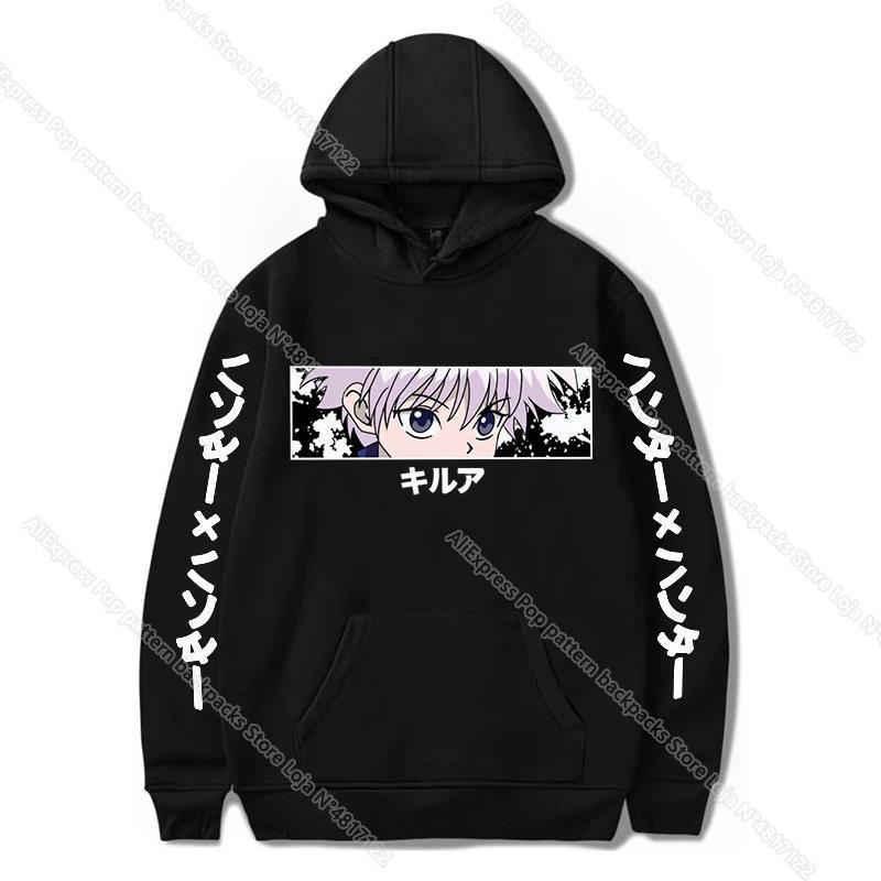 Hunter Killua GON Kurapika Zoldyck Hoodies Print Fashion Sweatshirt Casual Unisex Autumn Winter Fleece Streetwear Tops Male