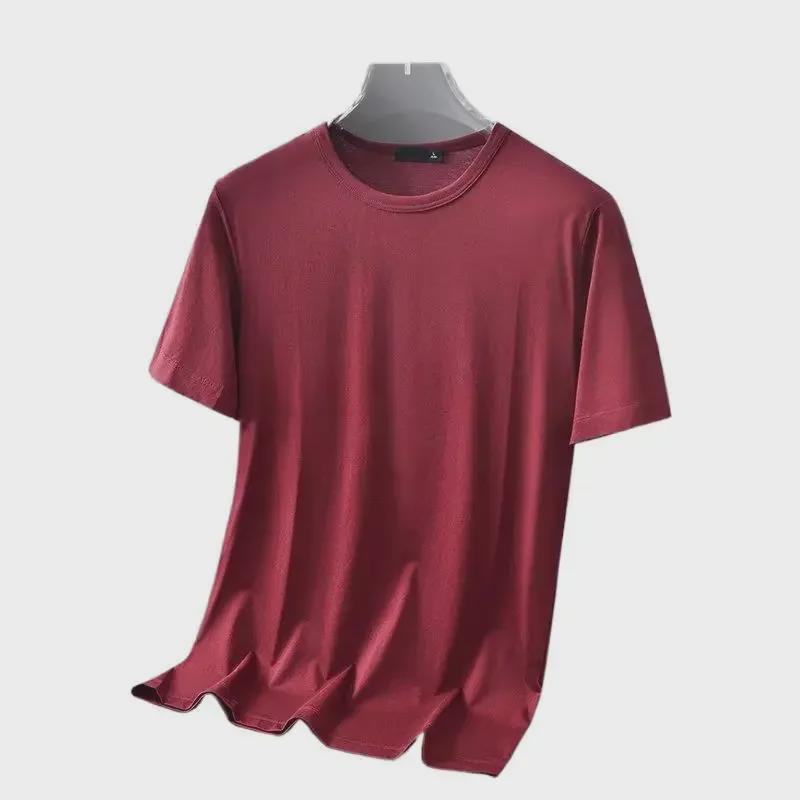 „Treu alb-negru la modă pentru bărbați, cu mânecă scurtă, cu gât rotund, ocazional de vară, mărime mare”